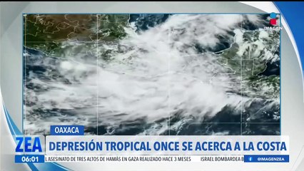 La depresión tropical Once-E se acerca a las costas de Oaxaca