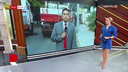 Incendio en un edificio de la zona de Equipetrol en la capital cruceña; hay evacuación de personas