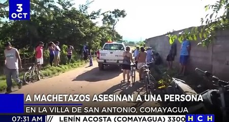 ¡Tremendo! A machetazos ultiman a un joven en la Villa de San Antonio, Comayagua