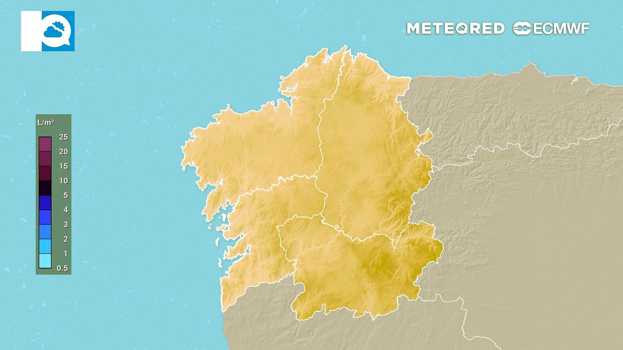 Precipitación acumulada prevista para los próximos días