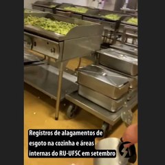 “Cachoeira de esgoto”: restaurante da UFSC vira ‘chiqueiro’ e alunos pedem socorro
