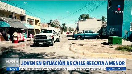 Joven en situación de calle se convierte en héroe al salvar a un menor de un incendio