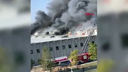 Tekirdağ'da kumaş fabrikasında yangın