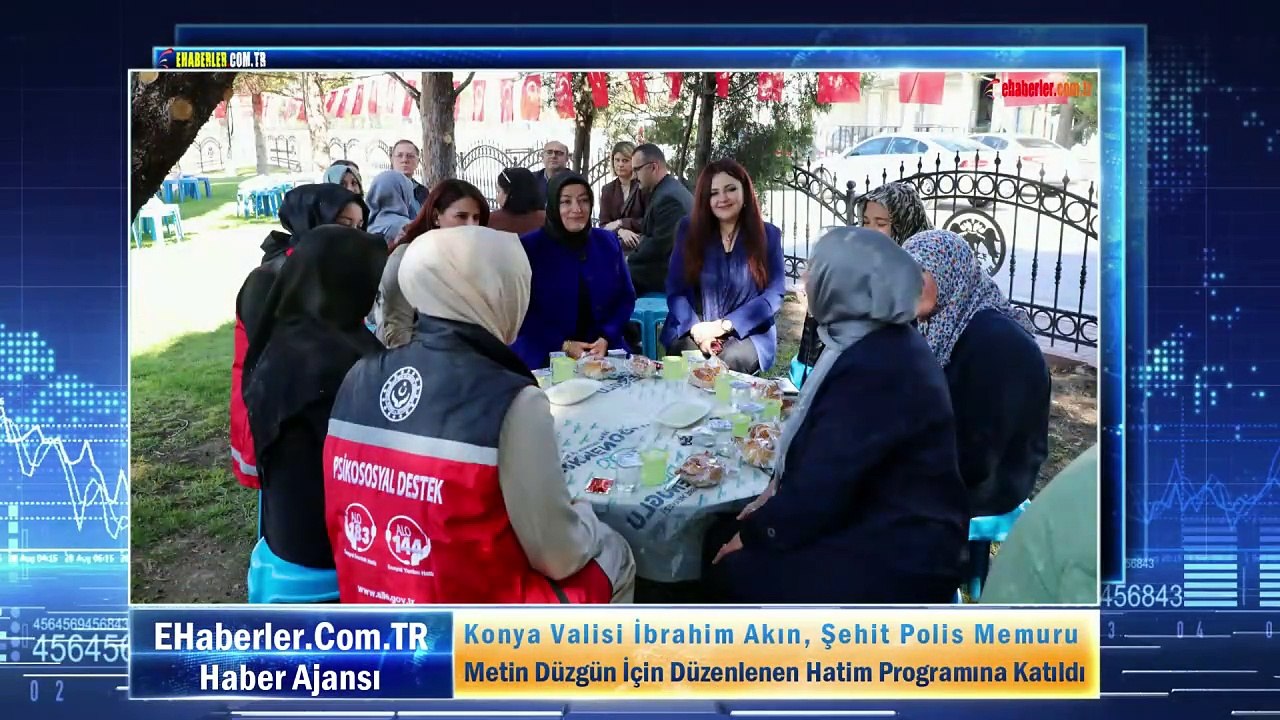 Konya Valisi İbrahim Akın, Şehit Polis Memuru Metin Düzgün İçin Düzenlenen Hatim Programına Katıldı