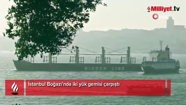 İstanbul Boğazı'nda iki yük gemisi çarpıştı