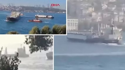 İstanbul Boğazı’nda iki yük gemisi çarpıştı
