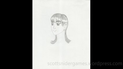 Manga Portrait (Quarter View) Pencil Sketch Video #6 (10-03-2024)