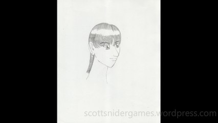Manga Portrait (Quarter View) Pencil Sketch Video #7 (10-03-2024)