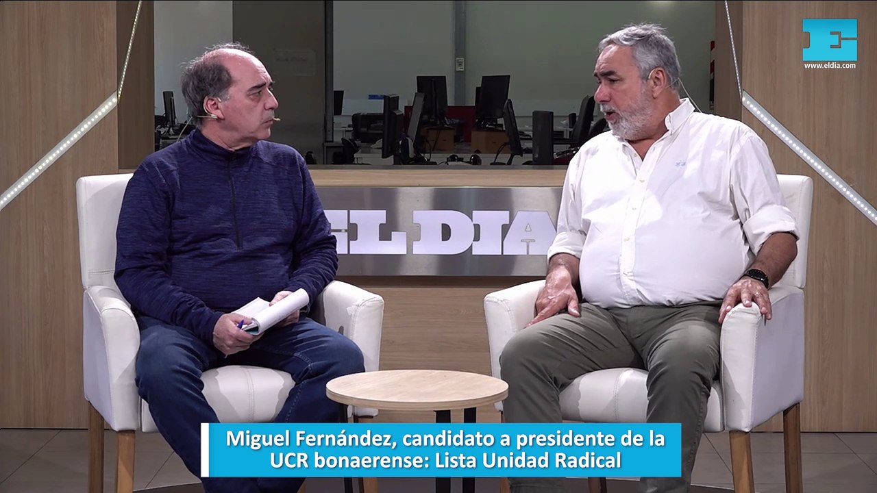 Miguel Fernández, candidato a presidente de la UCR bonaerense. Lista Unidad Radical