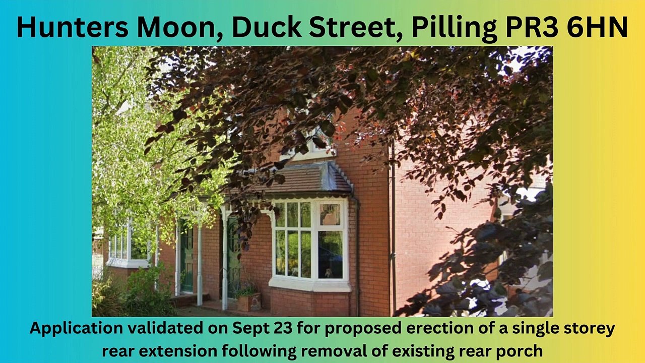 Wyre planning applications 23/9-29/9