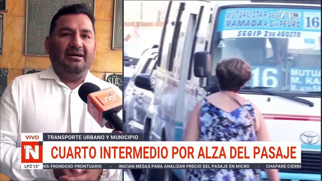 Precio del pasaje: Cuarto intermedio por observación a estudio de costos presentado por micreros: