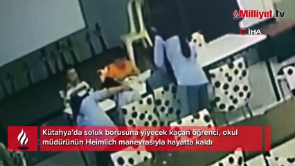 Okul müdüründen hayat kurtaran hamle kamerada