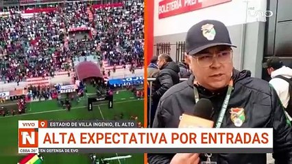 Altas expectativa por venta de entrada para el partido de Bolivia Colombia
