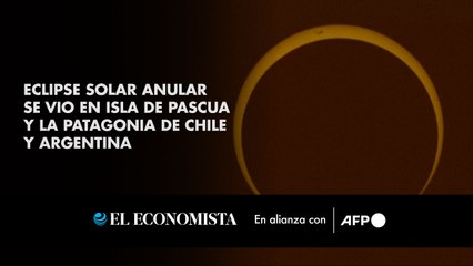 Eclipse solar anular se vio en Isla de Pascua y la Patagonia de Chile y Argentina