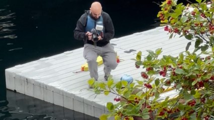 Sidemen and KSI take on open swimming challenge at Canary Wharf's cold water