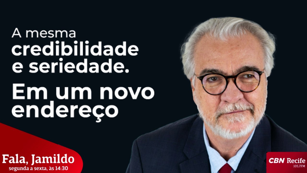 Ouça o "Fala, Jamildo" desta quinta-feira (03) na Rádio CBN Recife - 107,5 FM