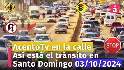 Reporte del tránsito en la Av. W. Churchill y Av. 27 de Febrero en Santo Domingo