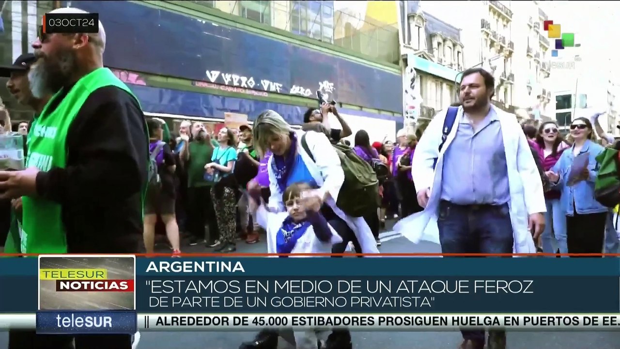 Gran marcha convocada por universitarios en Argentina