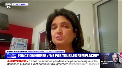 Fonctionnaires non remplacés: "Tous les fonctionnaires ont une utilité sociale et sont au service du public", juge Natacha Pommet (CGT fonction publique)