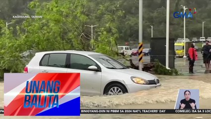 Typhoon Krathon, nag-landfall sa Taiwan; nagdulot ng matinding ulan at baha | Unang Balita