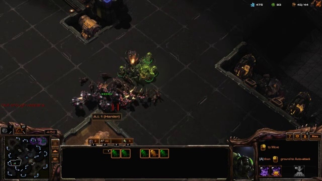 [StarCraft 2] No.0281--Great-Level ZERG v.s Harder A.I, WIN [2-Base Ravager-Ling Push with Spire Control-Plan].CUT.00'49.233-08'02.933