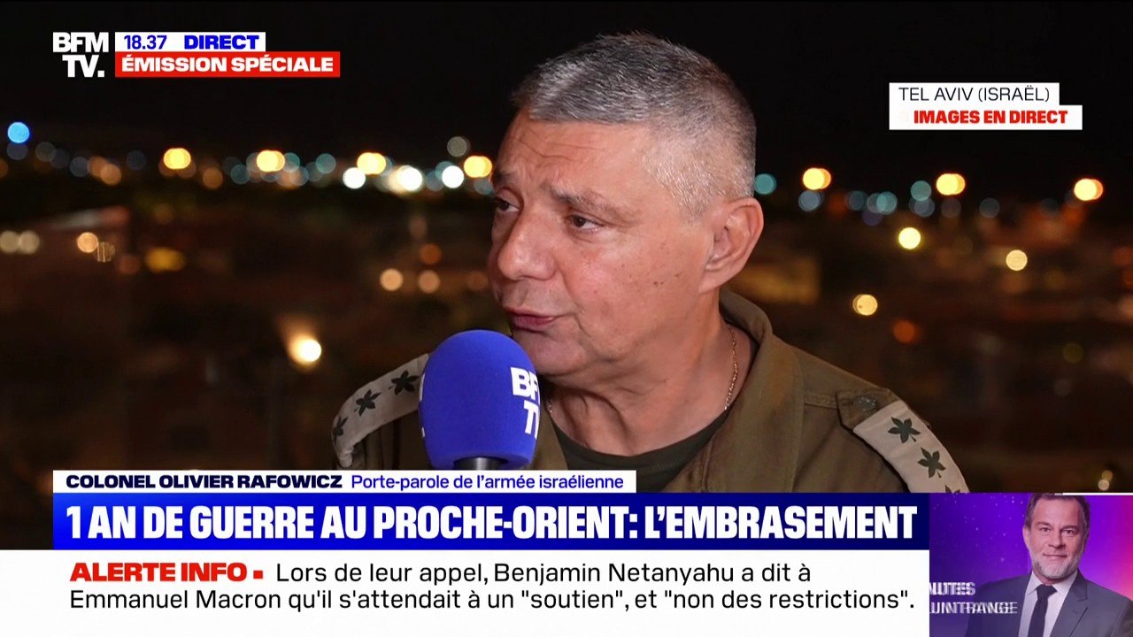 Olivier Rafowicz, porte-parole de l'armée israélienne: "Le Liban a laissé faire le Hezbollah"