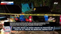 Dalawa patay sa road crash sa pagitan ng pickup at truck sa Marilog, Davao City