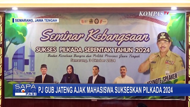 Pj Gubernur Jateng Nana Sudjana Ajak Mahasiswa Sukseskan Pilkada 2024
