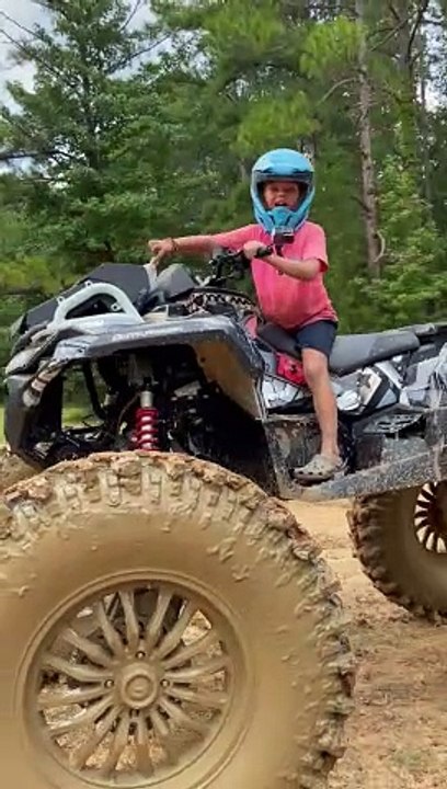 Kid is testing out an ASA Powersports $50,000 built Can-Am Outlander 1000!