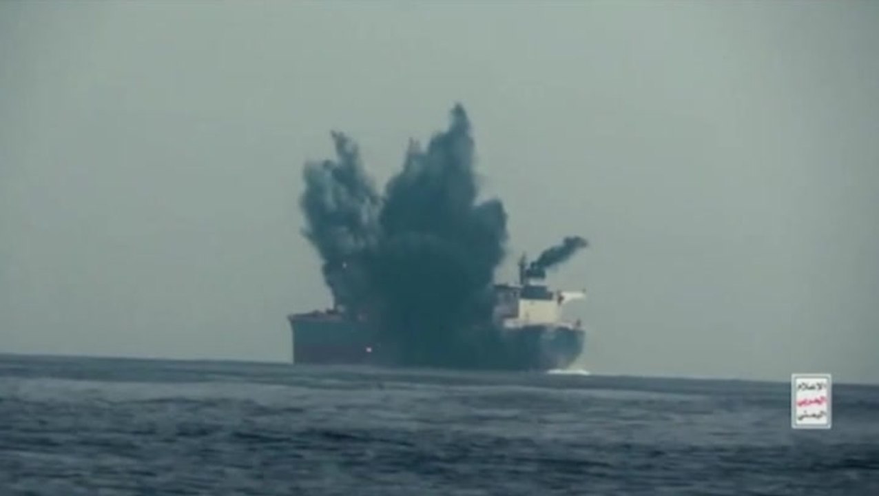 Yemen’s Houthi rebels release video claiming to have blown up British oil tanker in Red Sea