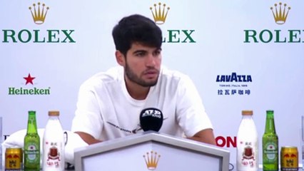 Tennis - Shanghai 2024 - Carlos Alcaraz on Jannik Sinner friendship : "It's cool"