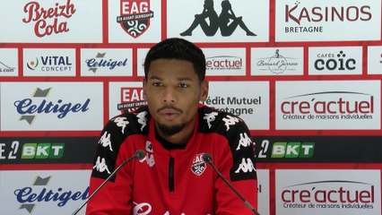 EAG - SM Caen : le point presse de Dylan Louiserre