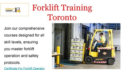 Forklift training toronto