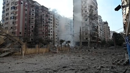 Los ataques aéreos nocturnos israelíes derriban varios edificios en Beirut