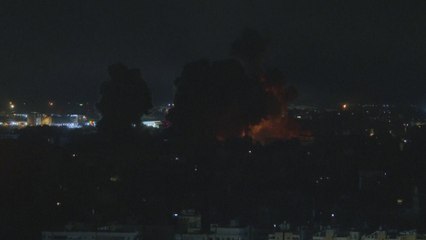 El bombardeo de Israel en beirut minutos después del aterrizaje de un avión
