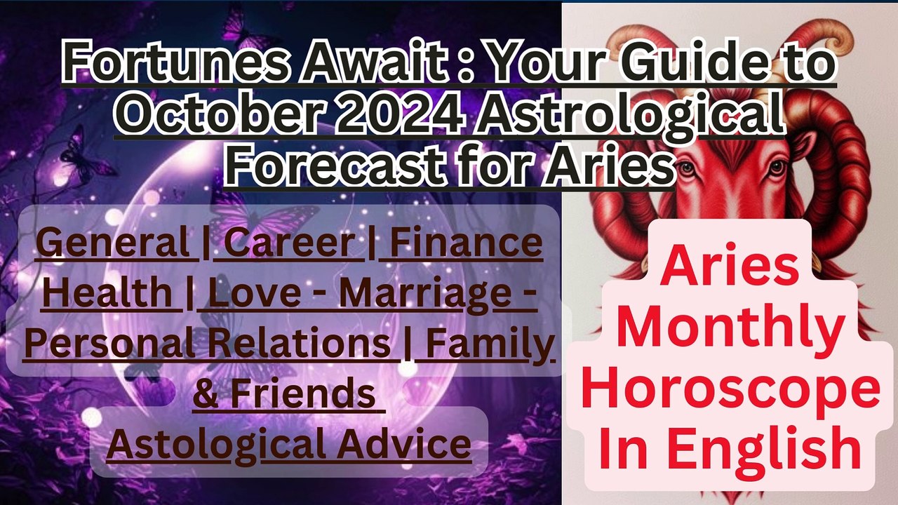 Aries Horoscope October 2024 by Astrologer Pallav Bhatt