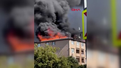 Ataşehir'de çatı yangını