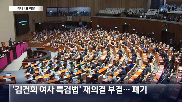 ‘김건희 여사 특검법’ 이례적 300명 표결…부결됐지만 최대 4명 이탈