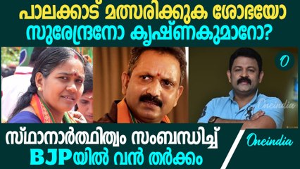 പാലക്കാട് ഉപതിരഞ്ഞെടുപ്പിൽ BJPയിൽ നിന്നും ആര് മത്സരിക്കും? BJPയിൽ തർക്കം