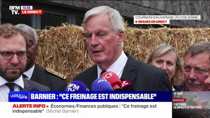 Économies budgétaires: "Ce freinage est indispensable sinon on va droit vers une crise financière", estime Michel Barnier