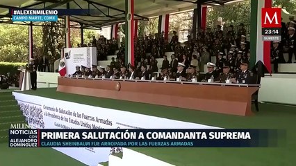 Claudia Sheinbaum participa en la ceremonia de Salutación de las Fuerzas Armadas