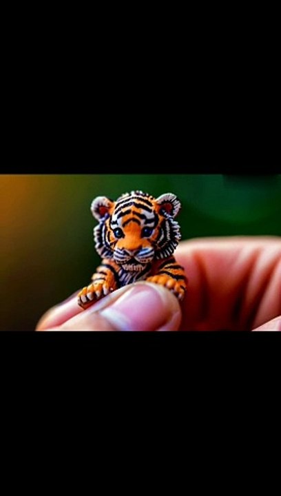 Baby tiger moving