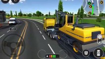 Transporting Heavy Excavator to Construction Site #3 - Long Trailer Truck Driving - Android Gameplay