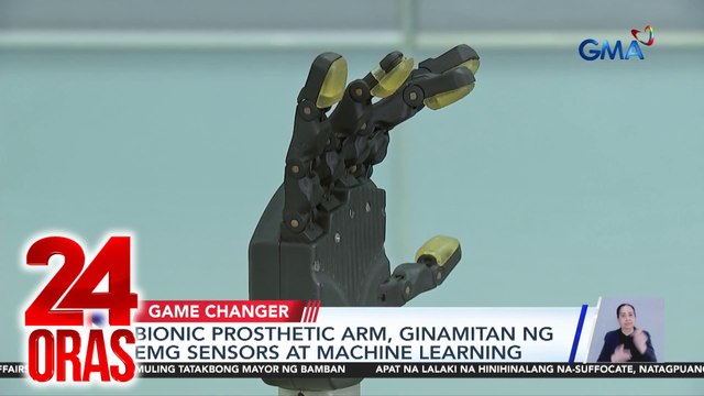 Bionic Prosthetic Arm, ginamitan ng EMG Sensors at machine learning | 24 Oras