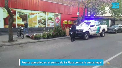Fuerte operativo en el centro de La Plata contra la venta ilegal