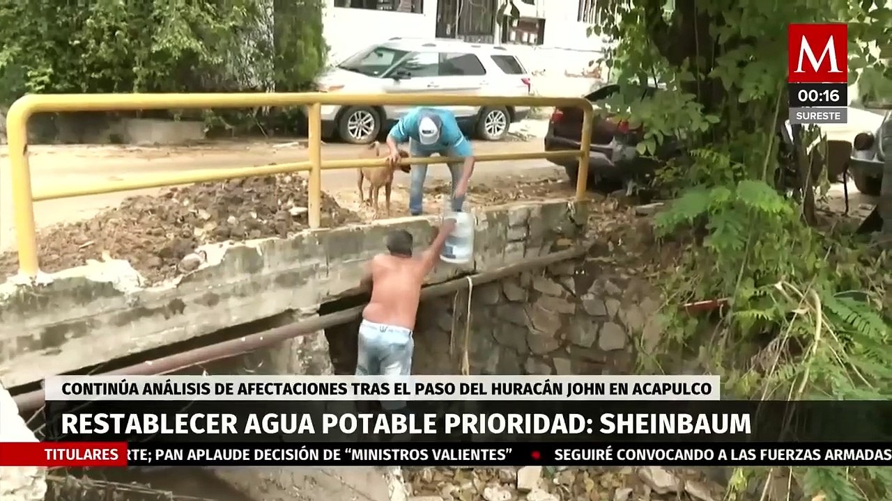 En Guerrero continúan los trabajos de limpieza por el paso del huracán 'John'