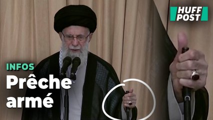 Ali Khamenei, le guide suprême d’Iran, met en garde Israël fusil à la main lors d’une rare apparition