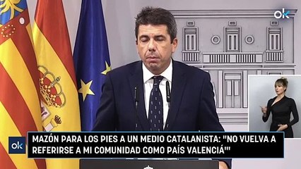 Mazón para los pies a un medio catalanista No vuelva a referirse a mi Comunidad como País Valenciá'