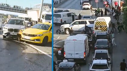 İstanbul Avcılar'da araçlara çarpan cip ortalığı savaş alanına çevirdi