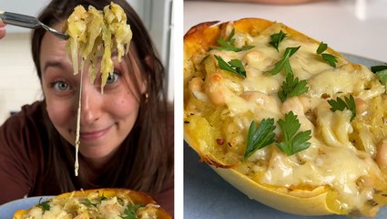 How to Make French Onion-Stuffed Spaghetti Squash